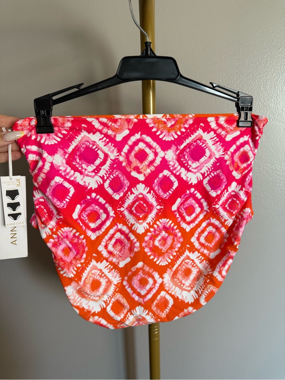 NWT Anne Cole Convertible High-Waist Swim Bottom – Size L - Picture 3 of 5